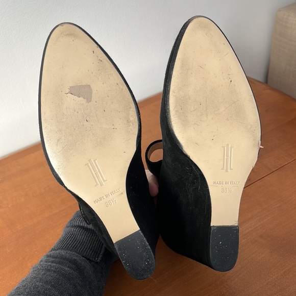 🗝️Hobbs London Black Suede Wedge with Buckles - Picture 7 of 7